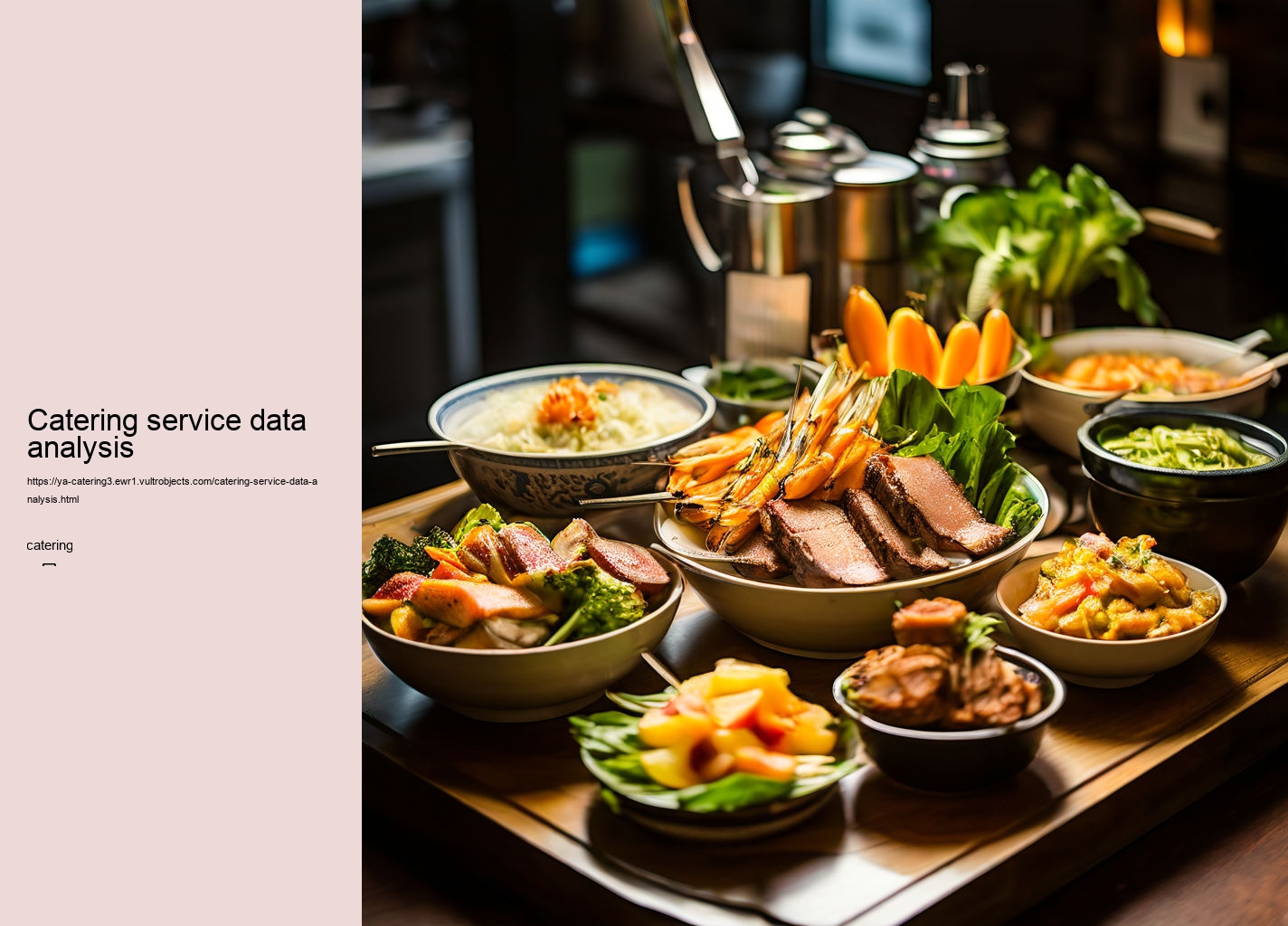 Catering service data analysis